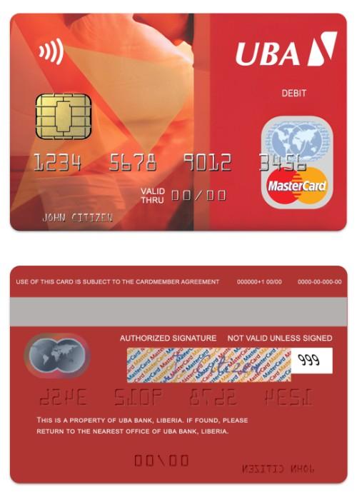 Liberia UBA Bank debit mastercard